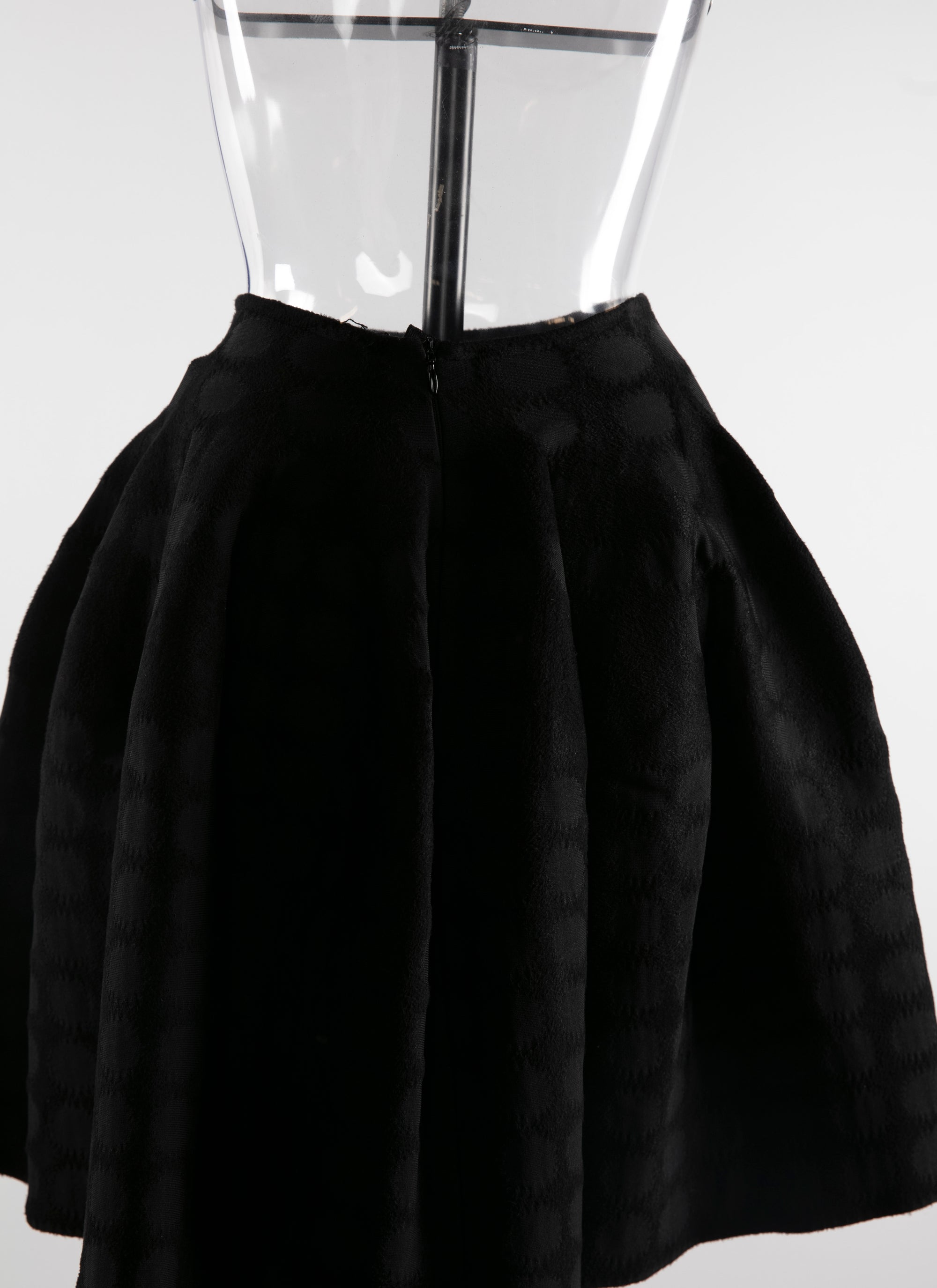 Geometric crinoline skirt - Black & Black