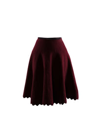 Short textured skirt - Cherry