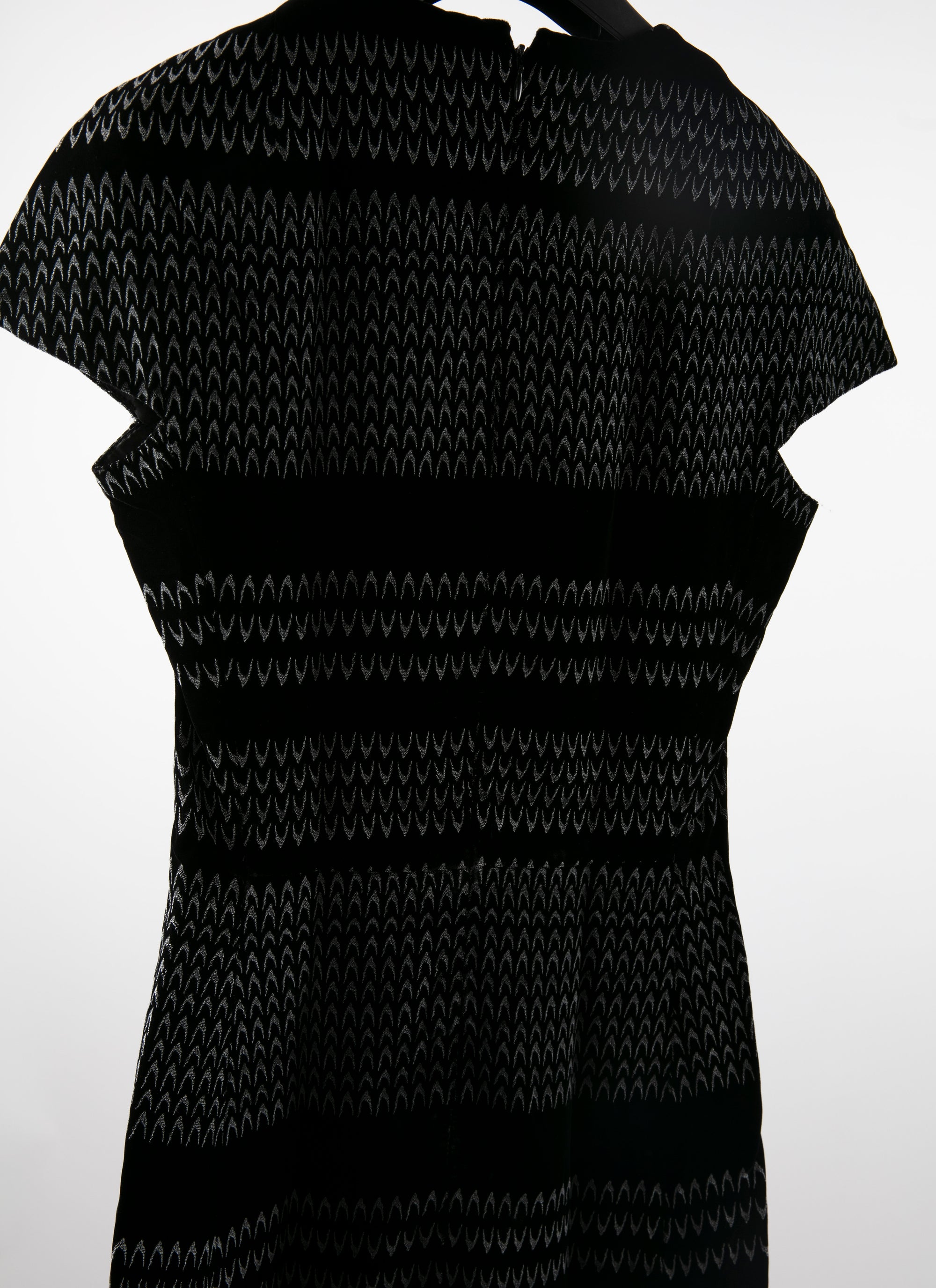 Robe à manches courtes à imprimé géométrique - Noir & Blanc