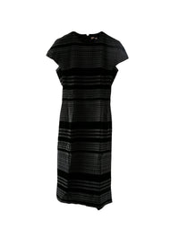Robe à manches courtes à imprimé géométrique - Noir & Blanc
