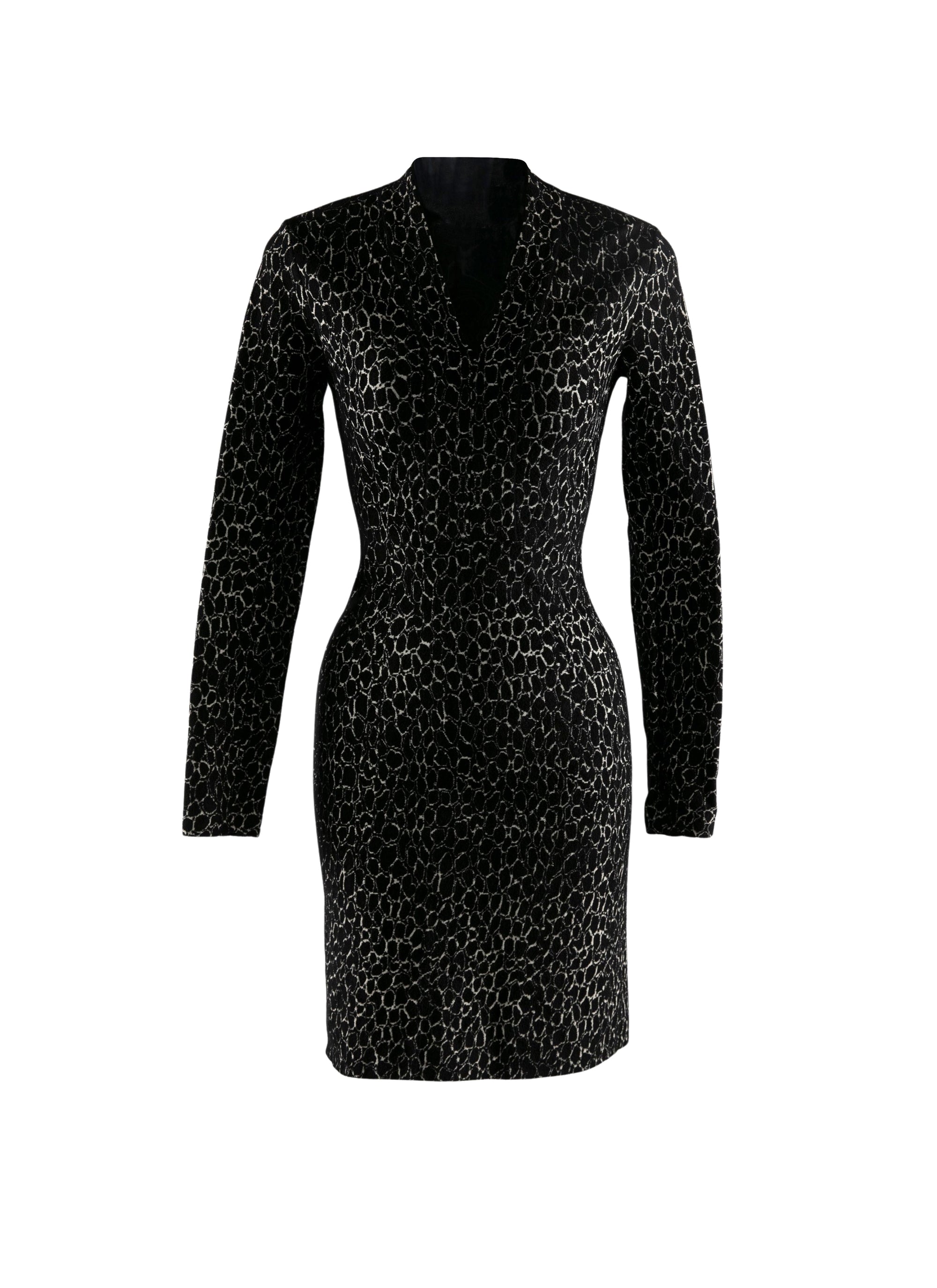 Printed short dress - Black & White Break