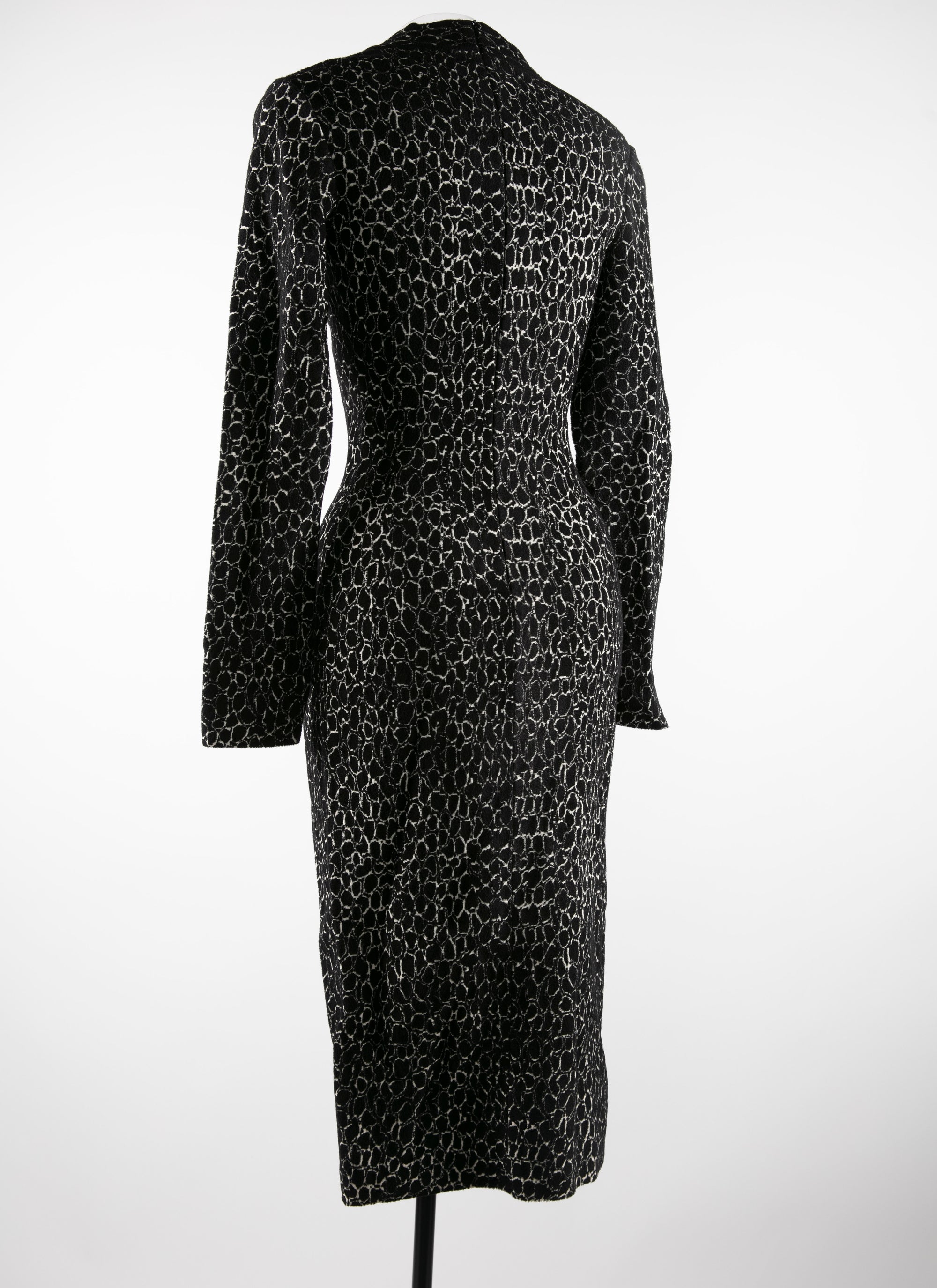 Printed mid-length dress - Black & White Break