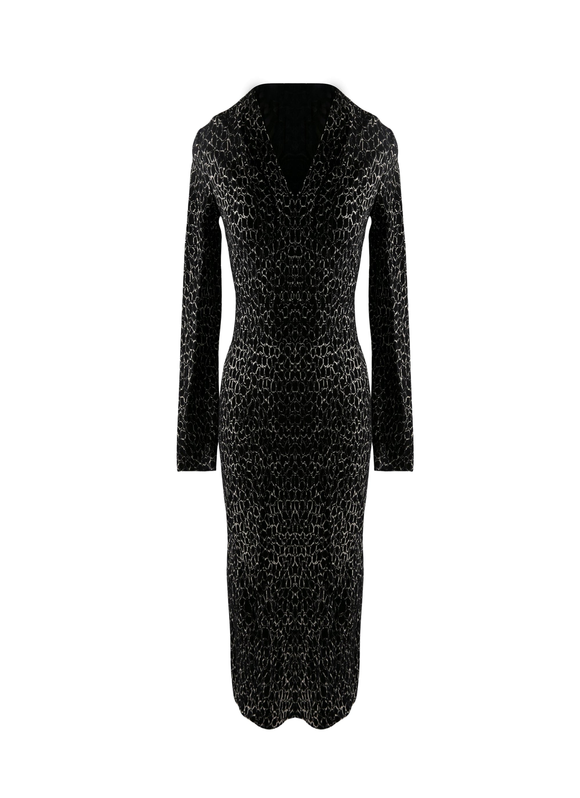 Printed mid-length dress - Black & White Break