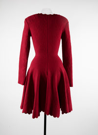 Elegant contrast short dress - Scarlet