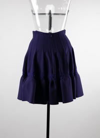 Wool skirt with embossed detail - Indigo & Copper