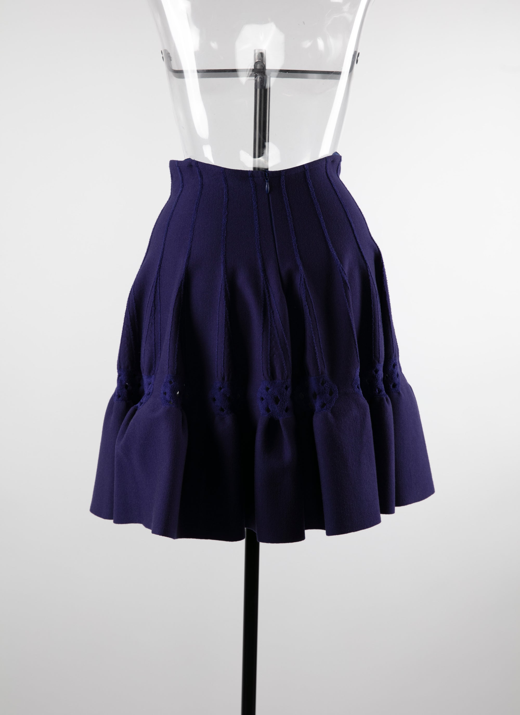Wool skirt with embossed detail - Indigo & Copper