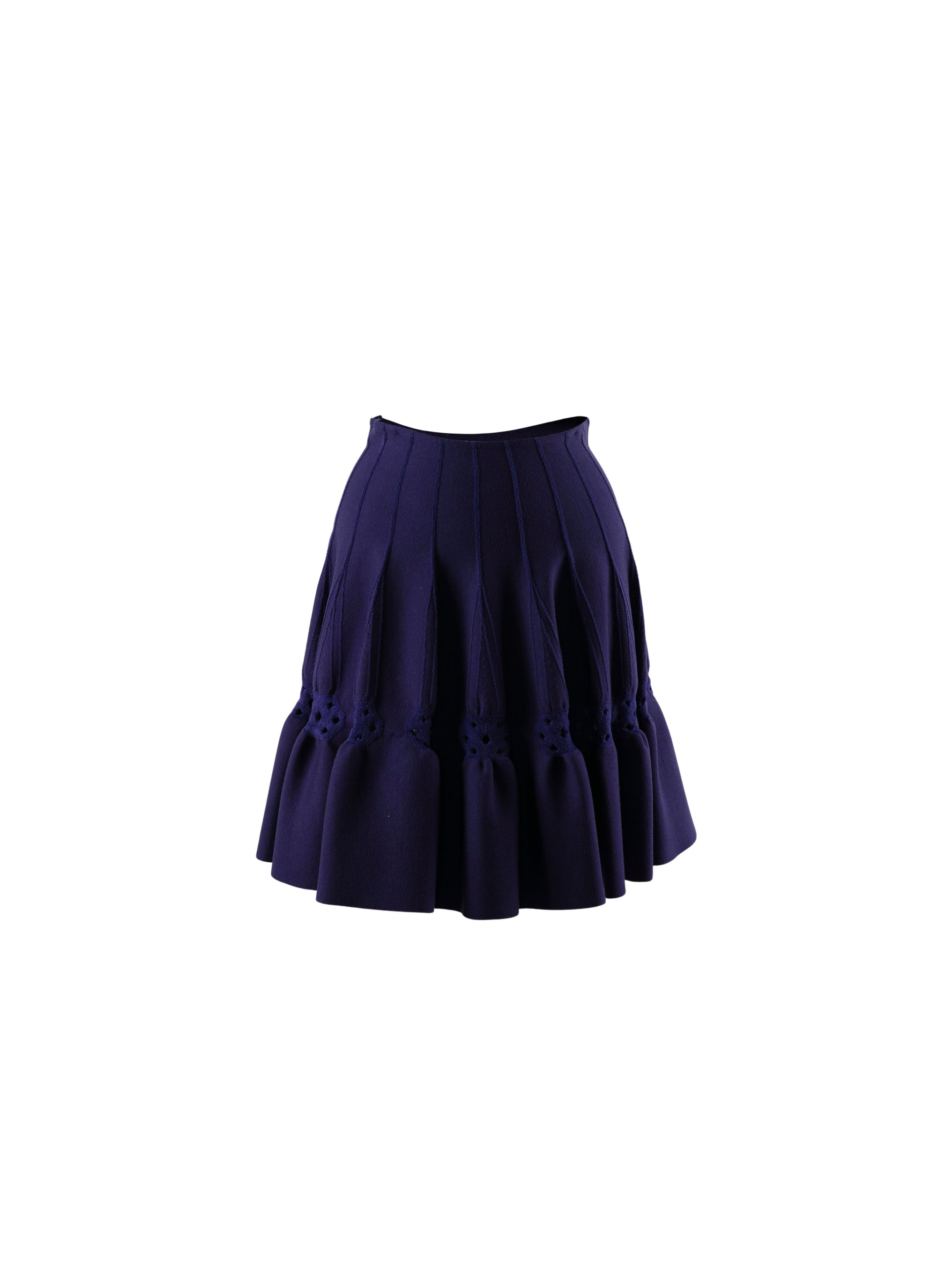 Wool skirt with embossed detail - Indigo & Copper