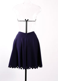 Jupe Trigone en laine - Indigo