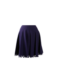 Jupe Trigone en laine - Indigo