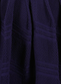 Short wool piqué skirt - Indigo