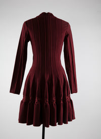 Robe maille structurée et silhouette définie - Bordeaux