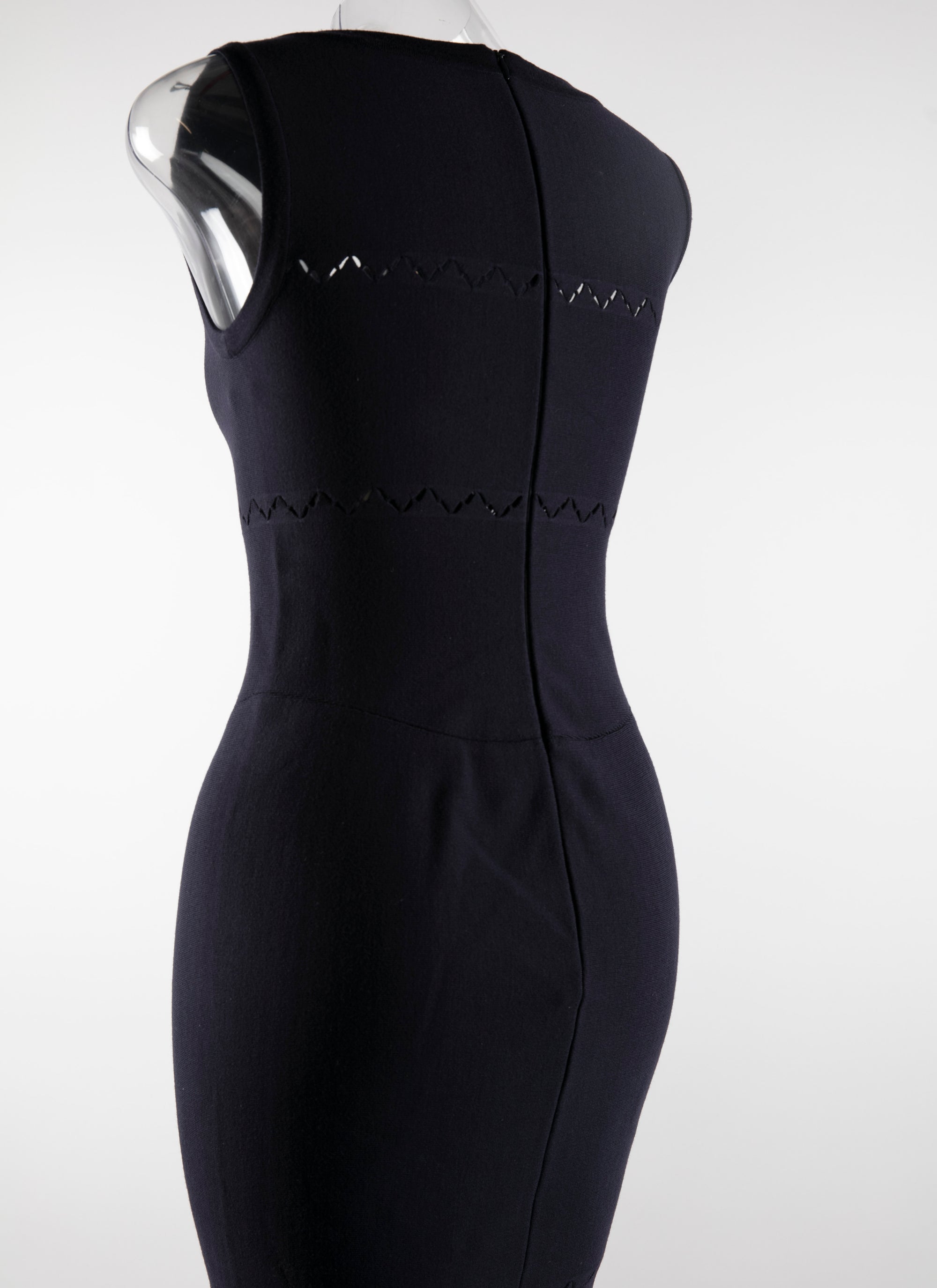 Sleeveless openwork mermaid dress - Dark Navy