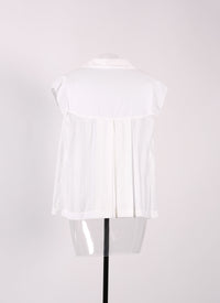 Chemise à manches courtes "Art Déco" - Blanc
