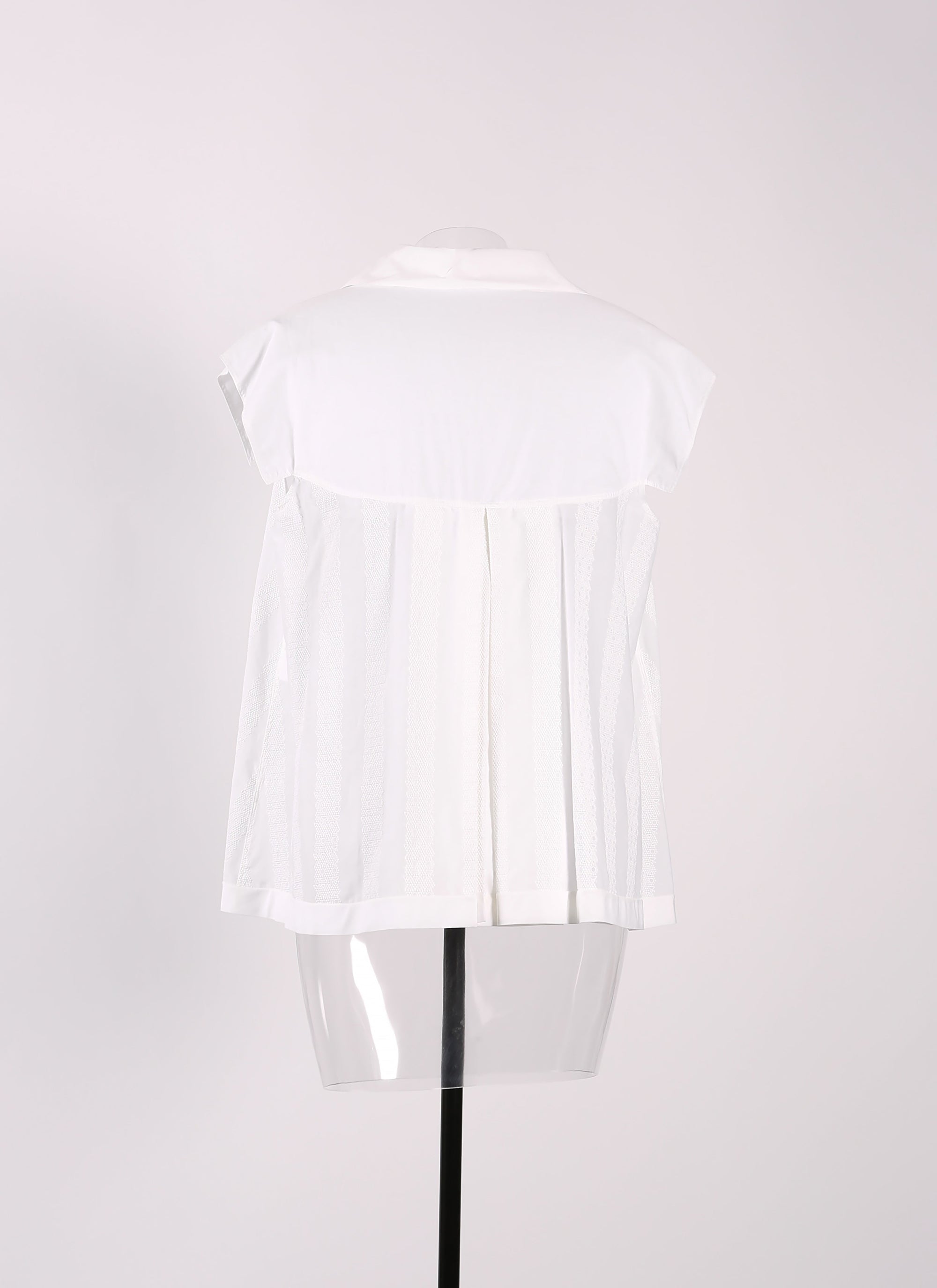 Chemise à manches courtes "Art Déco" - Blanc