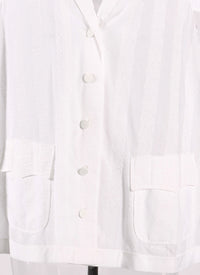 Chemise à manches courtes "Art Déco" - Blanc