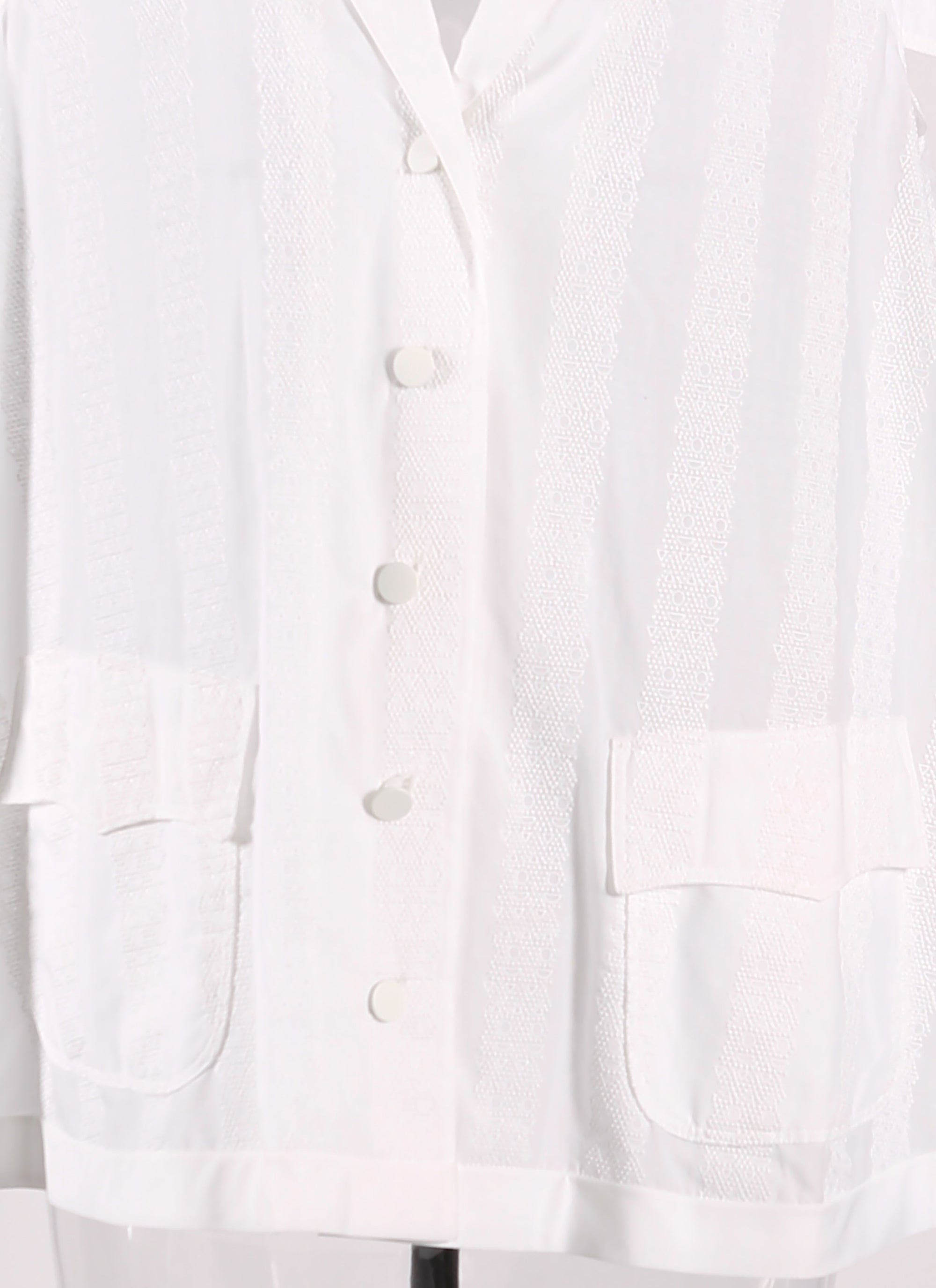 Chemise à manches courtes "Art Déco" - Blanc