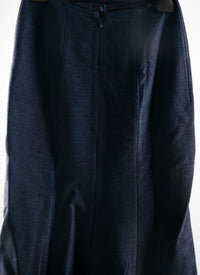 Raffia skirt - Cobalt