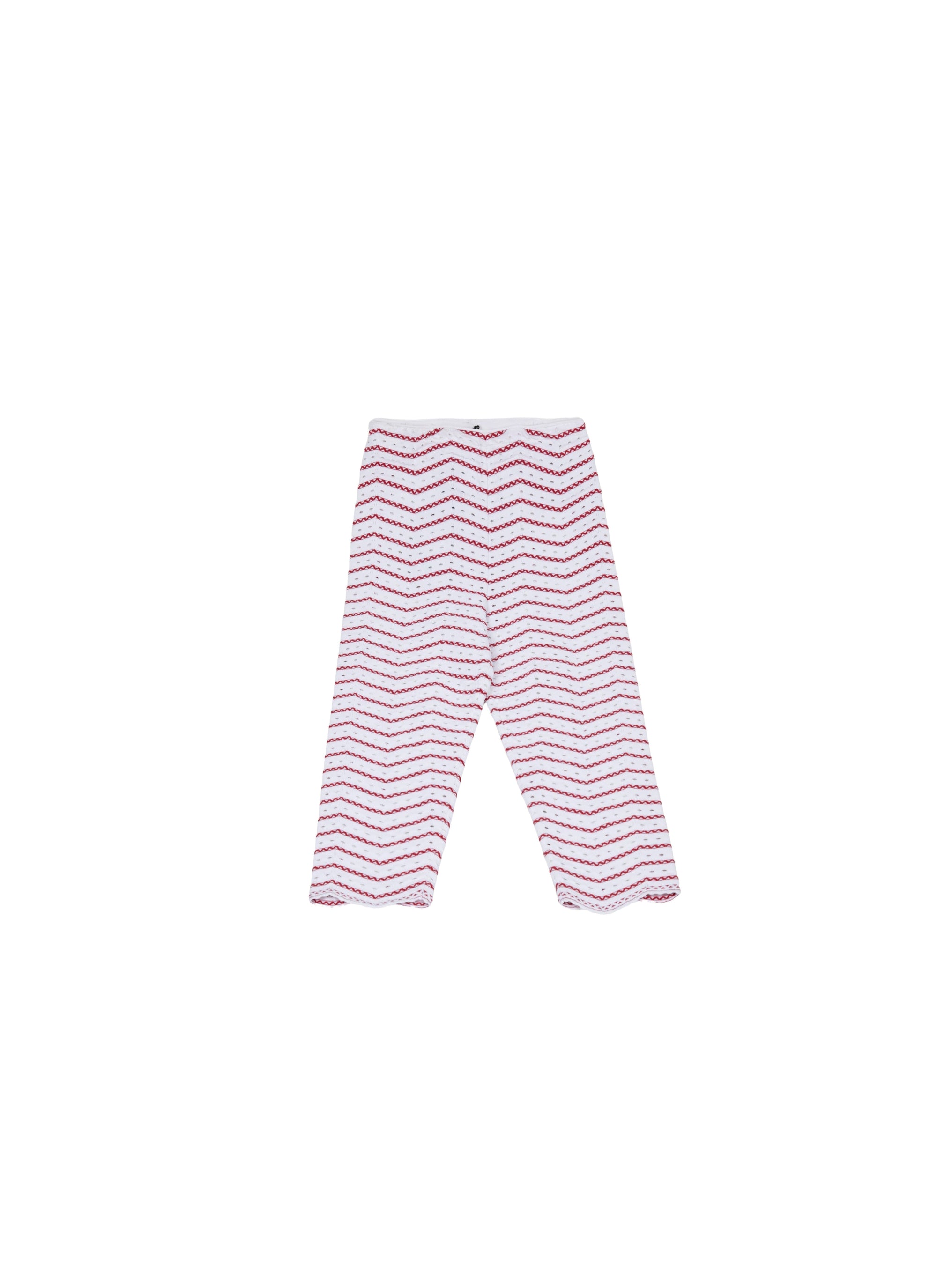 Patterned short - White & Red
