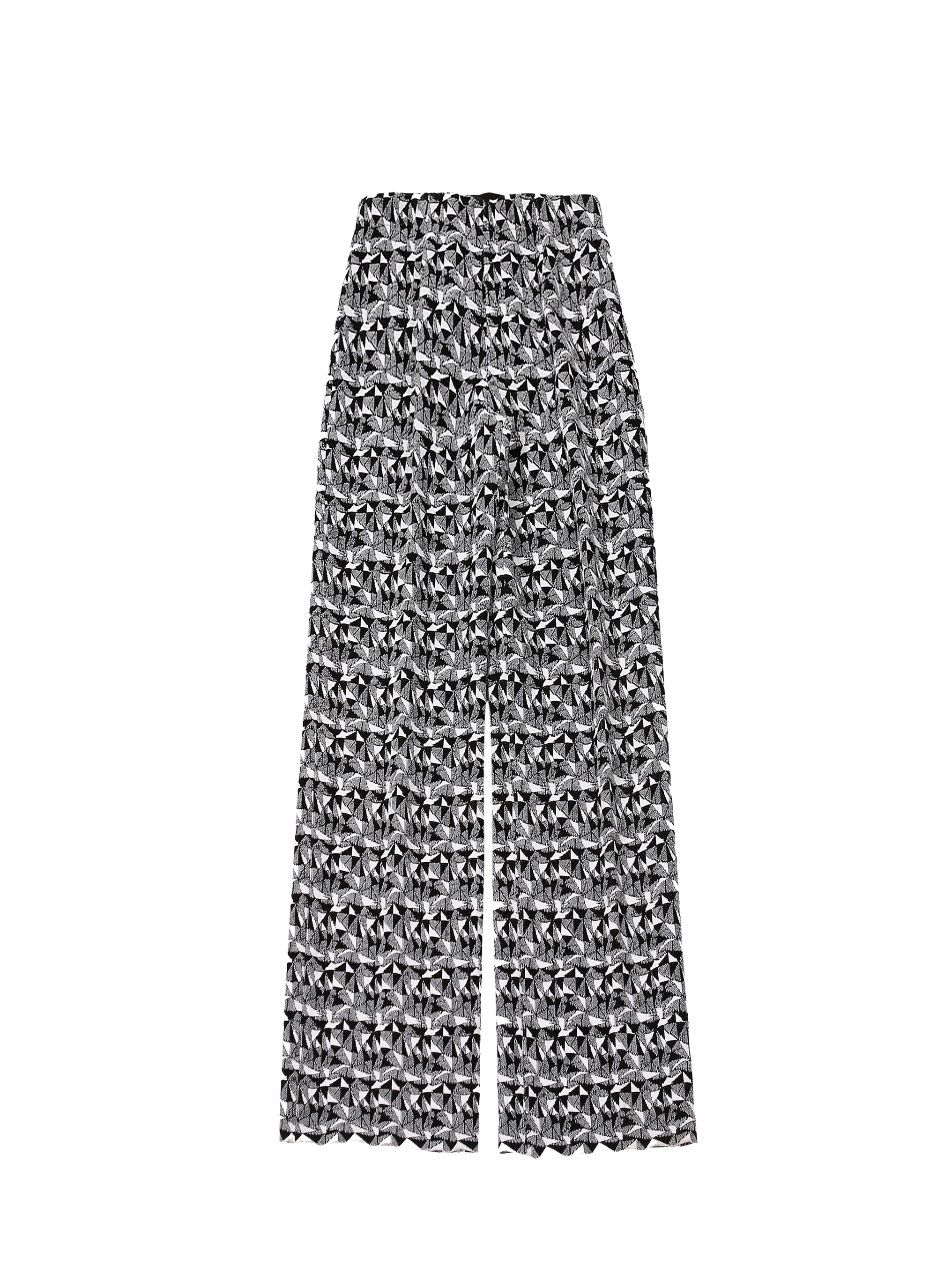 Archipel wide-leg trousers - Black & White