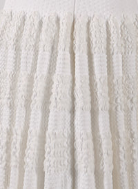 Robe à manches 3/4 Marquises en maille - Blanc
