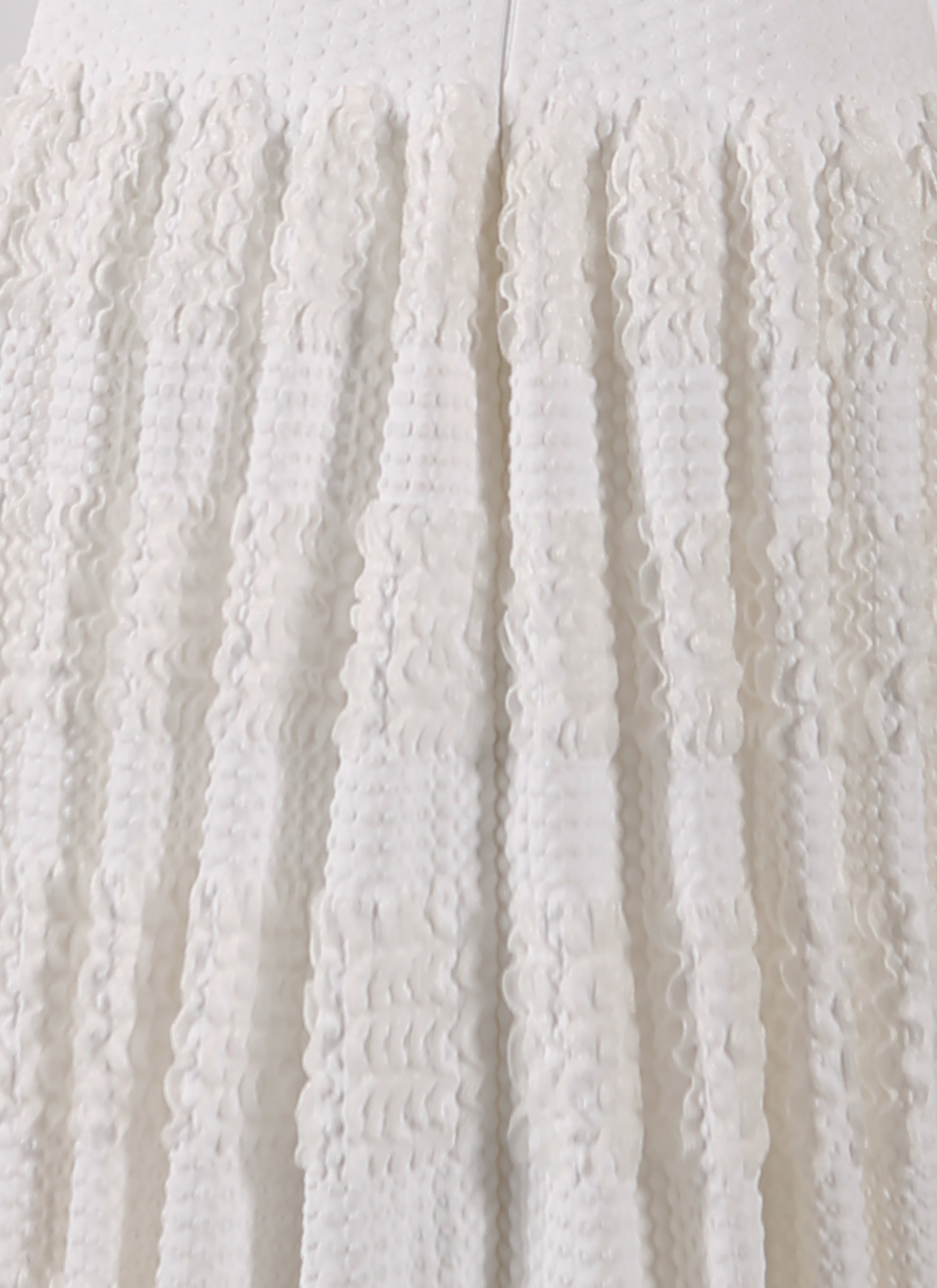 Robe à manches 3/4 Marquises en maille - Blanc