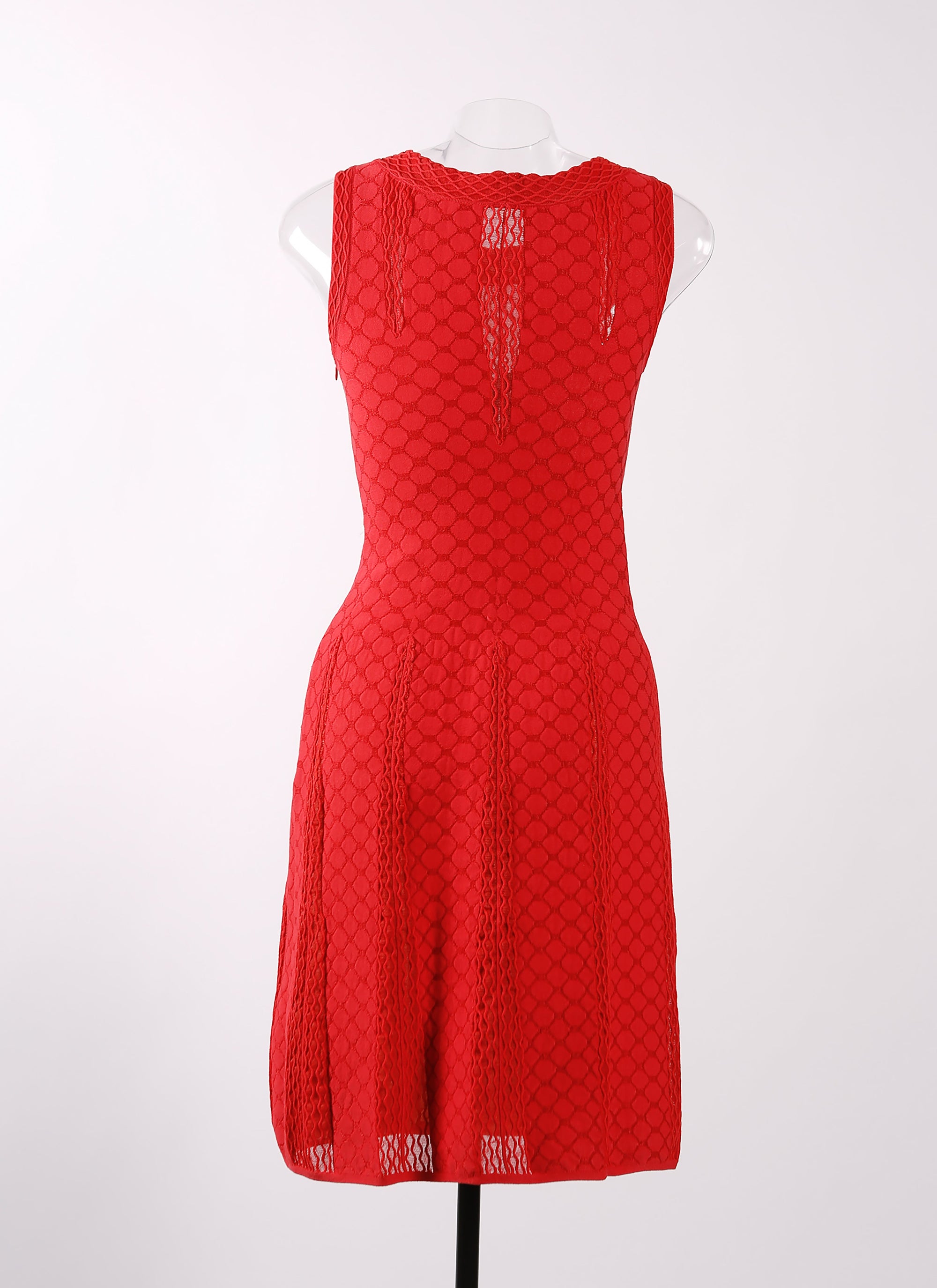 Salomon sleeveless knitted dress - Red