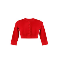 Long sleeve knitted cardigan - Red