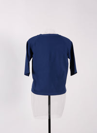 Cardigan court à manches longues en maille - Cobalt