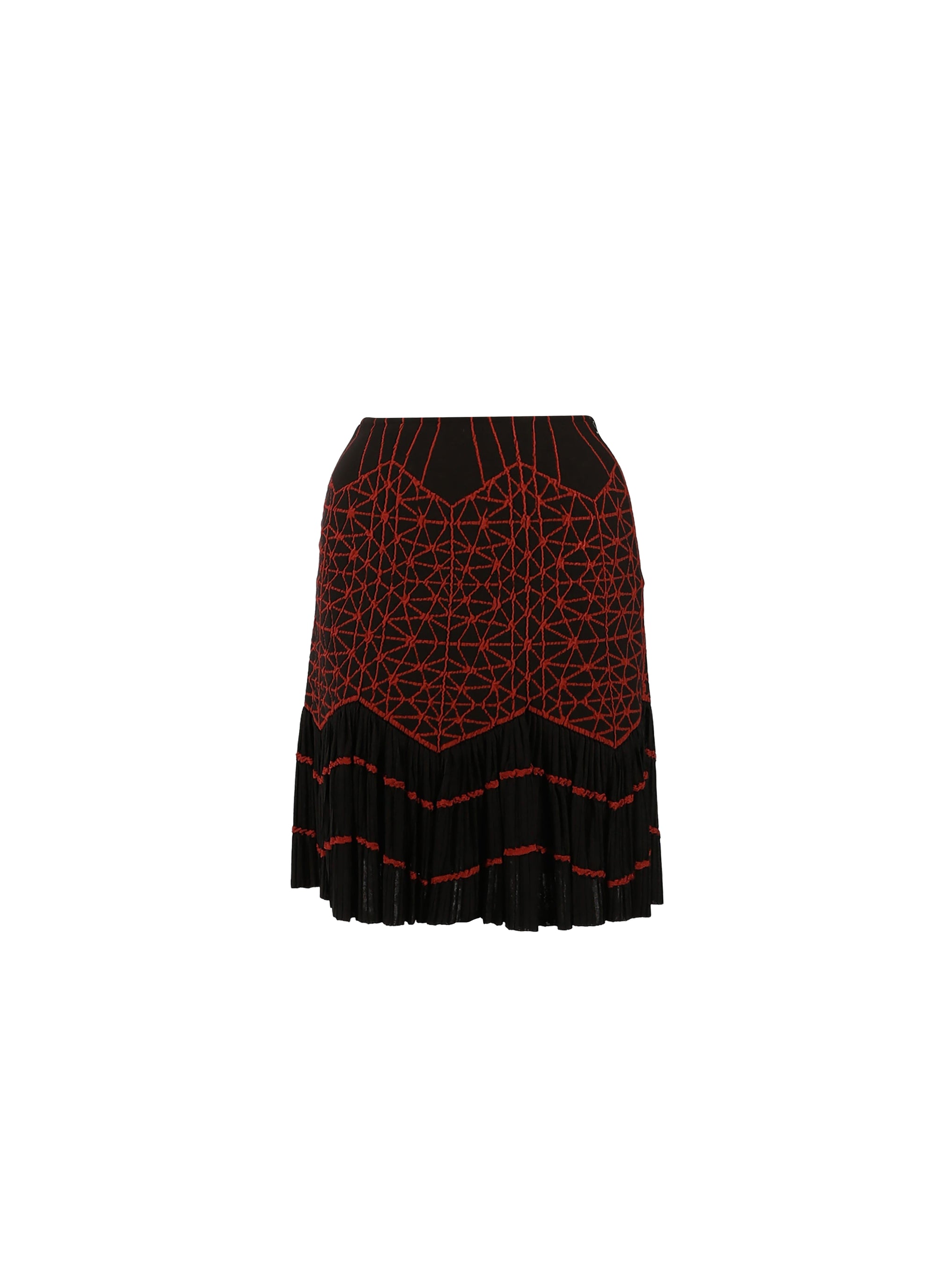 Ruffle skirt - Black & Garnet