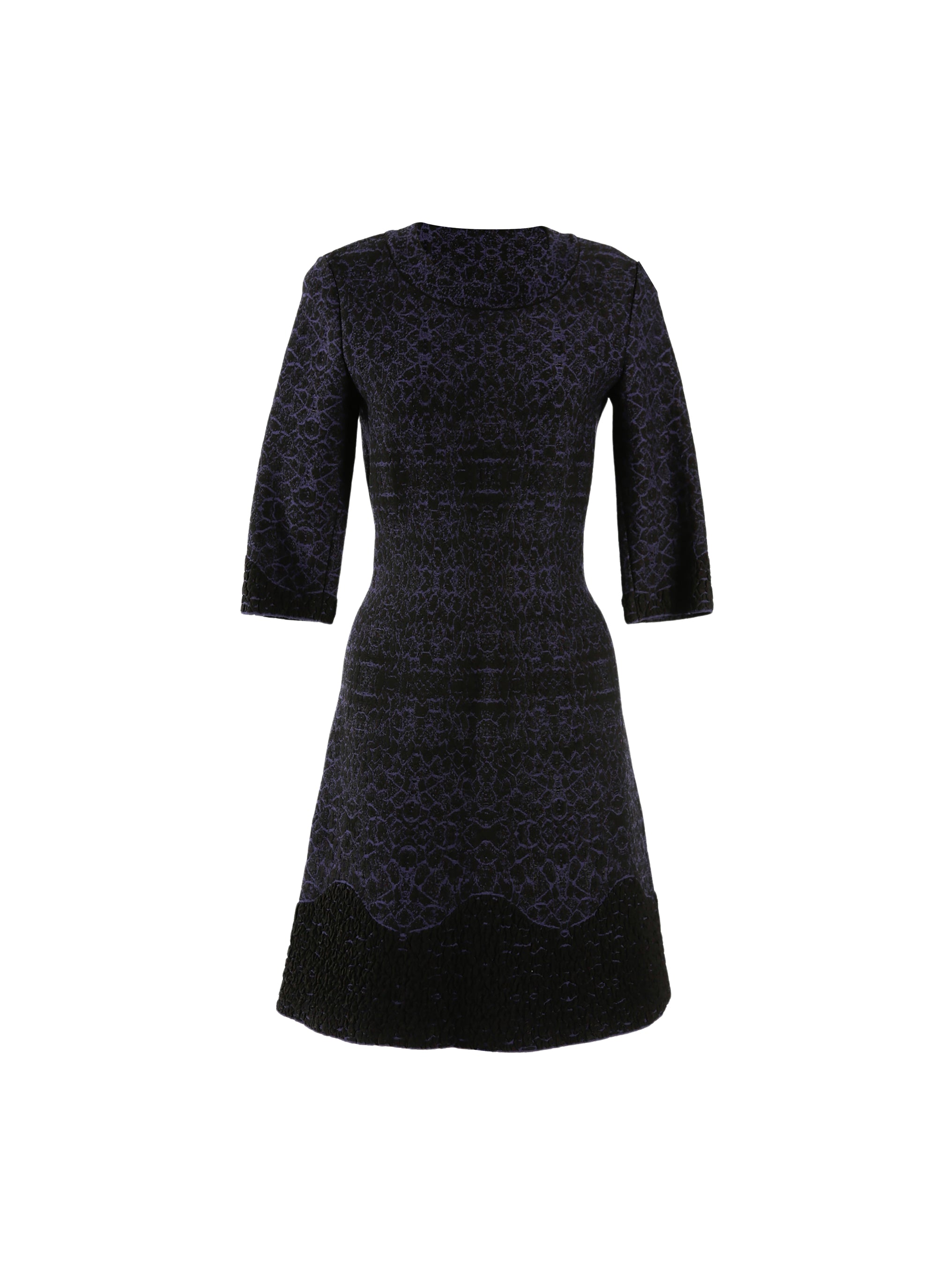 Robe à manches courtes Galatea en maille - Noir & Saphir