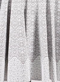 Galatea knitted long-sleeved dress - White & Grey