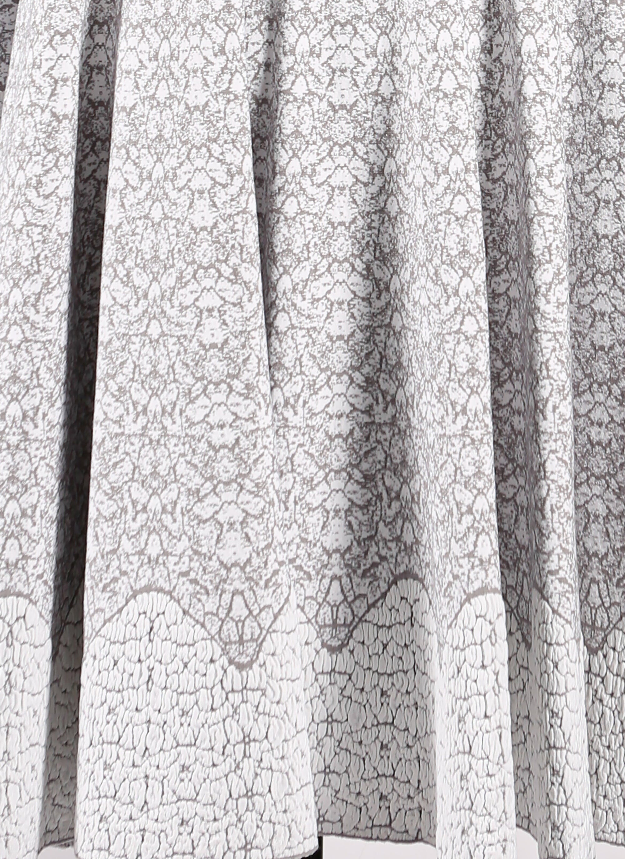 Galatea knitted long-sleeved dress - White & Grey