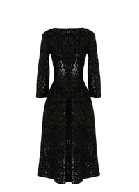 Granada long-sleeved dress - Black intense
