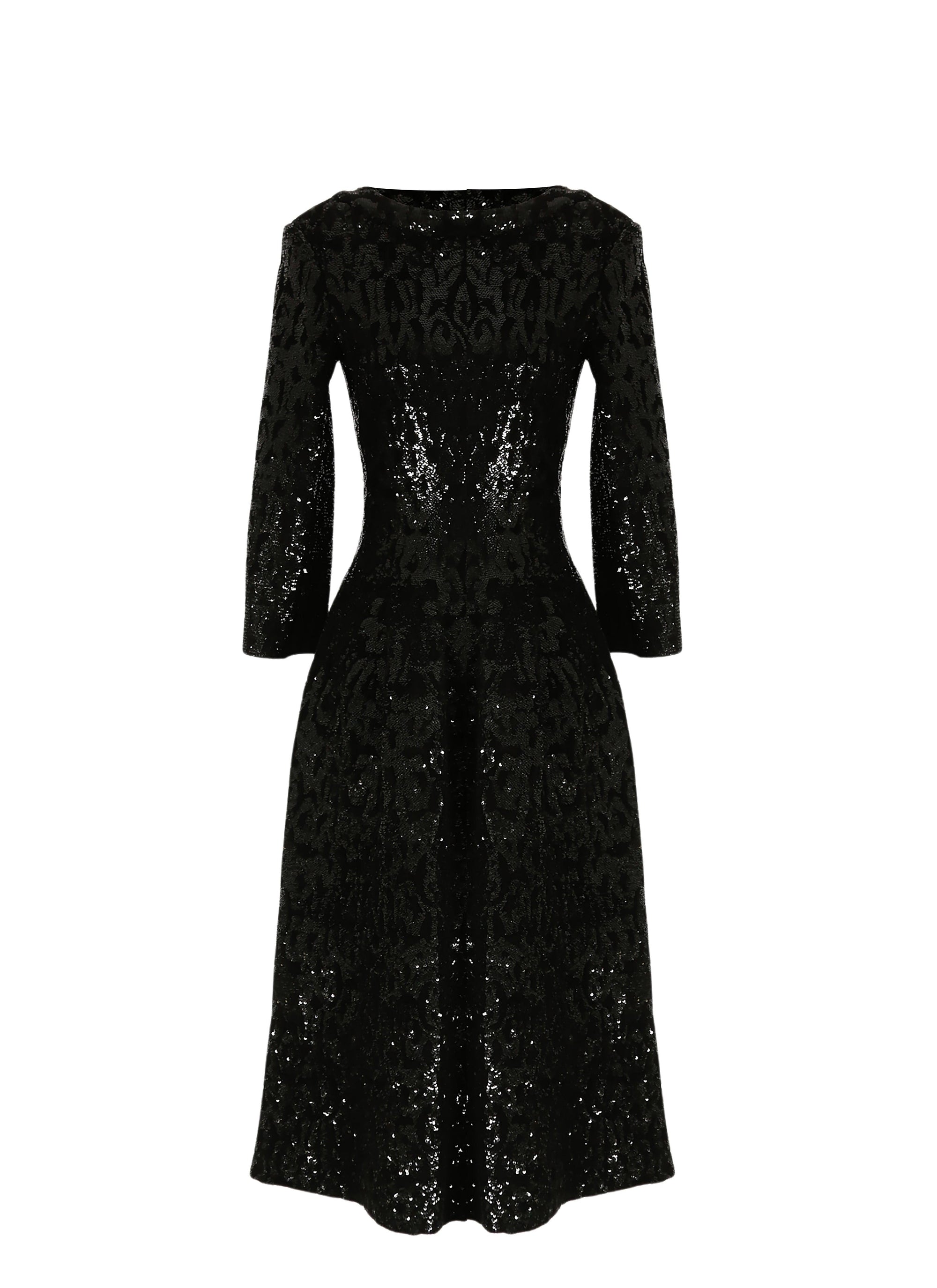 Granada long-sleeved dress - Black intense