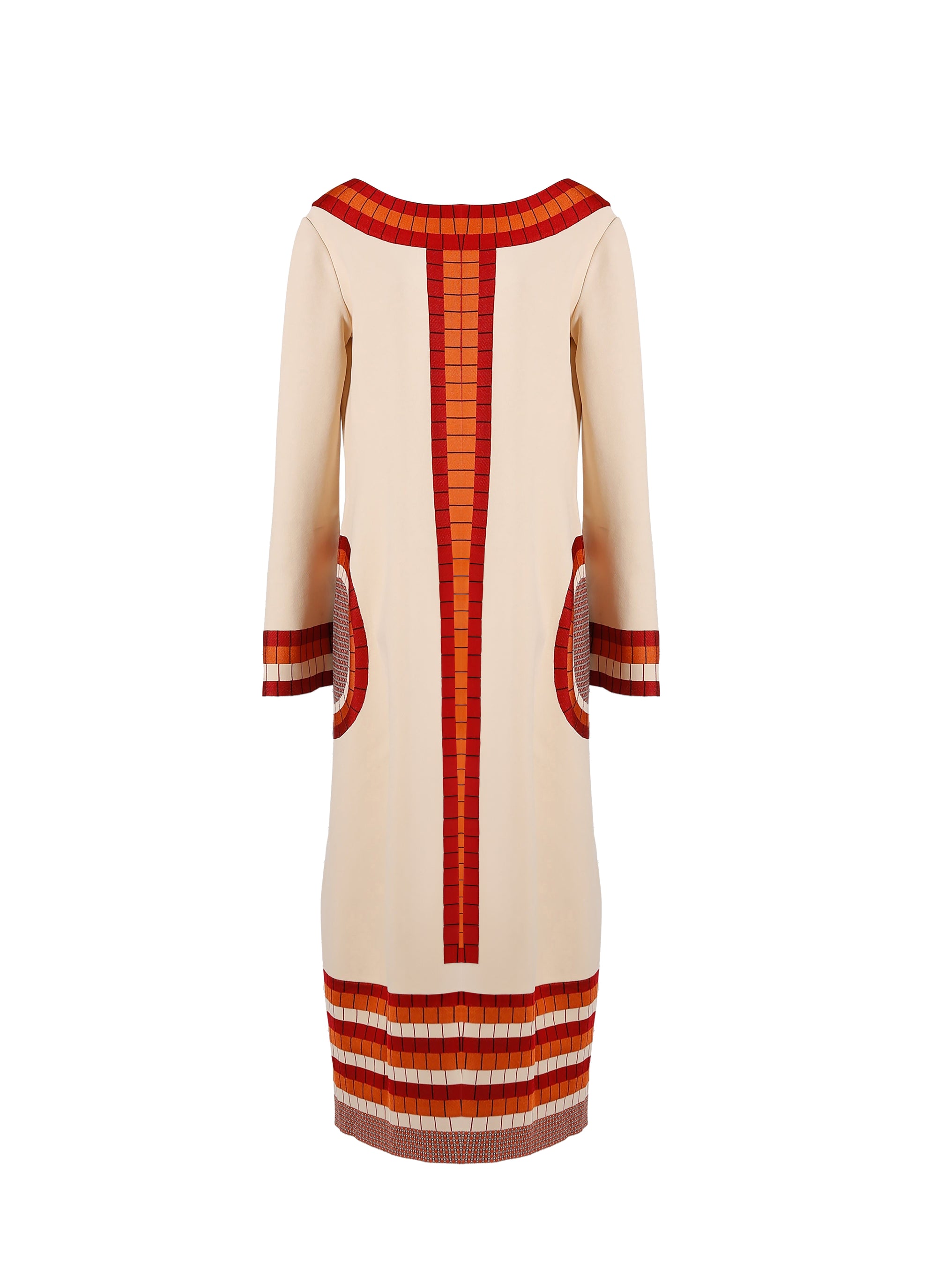 Robe à manches longues Marabout en maille - Vanille