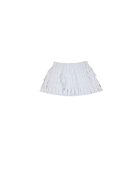 Fringed short skirt - White