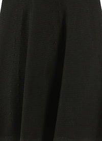 Long-sleeved quilted baby-doll dress - Black intense