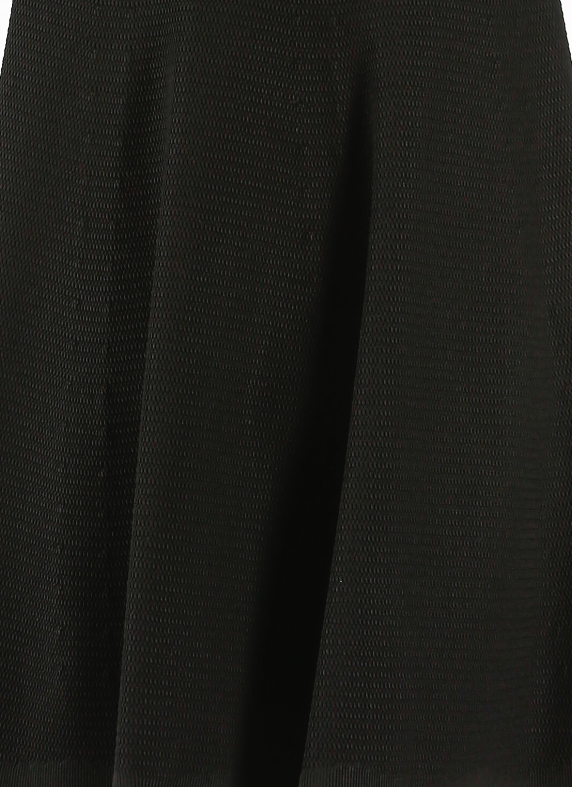 Long-sleeved quilted baby-doll dress - Black intense