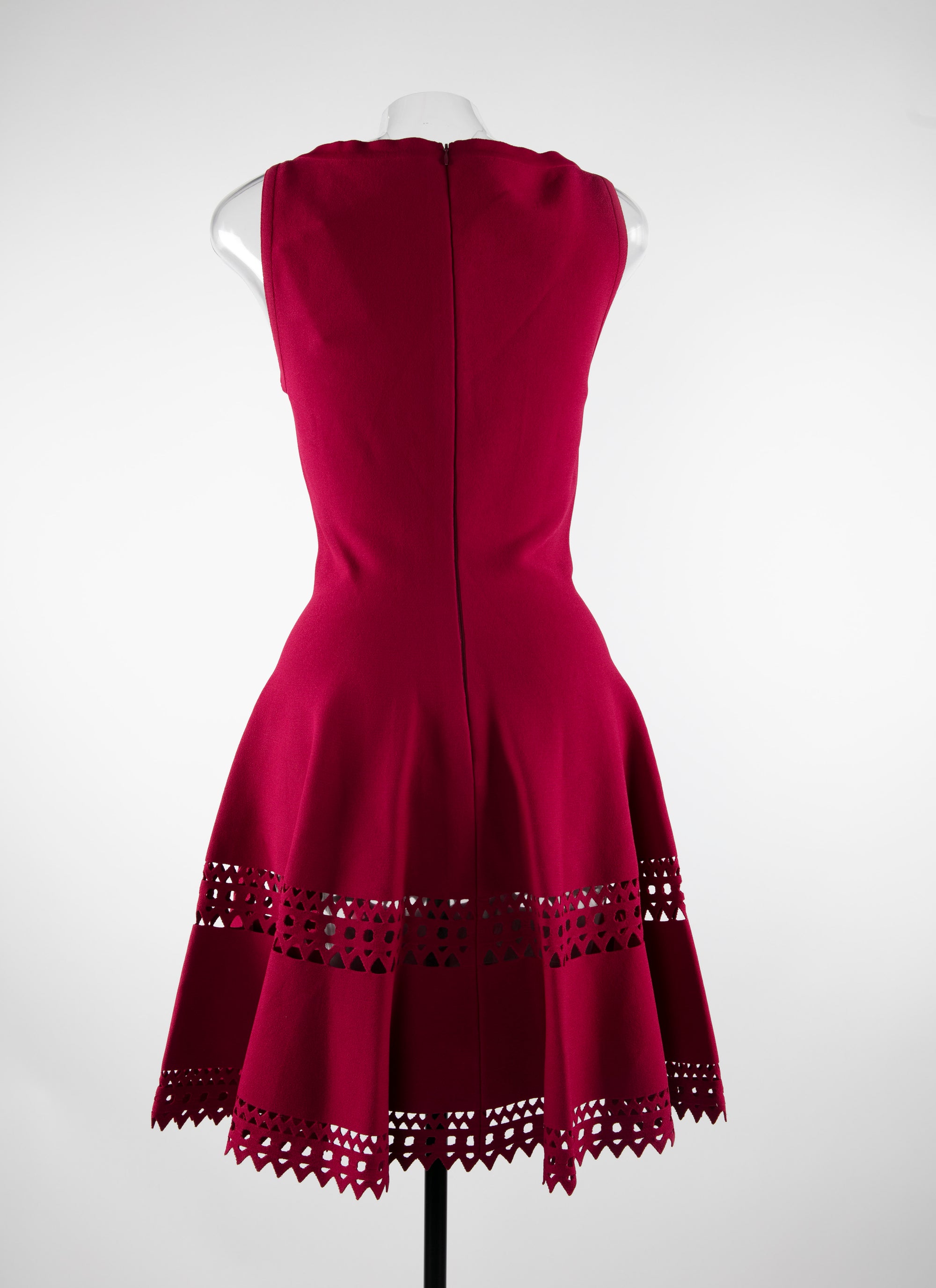 Skater dress with laser-cut hem - Purple
