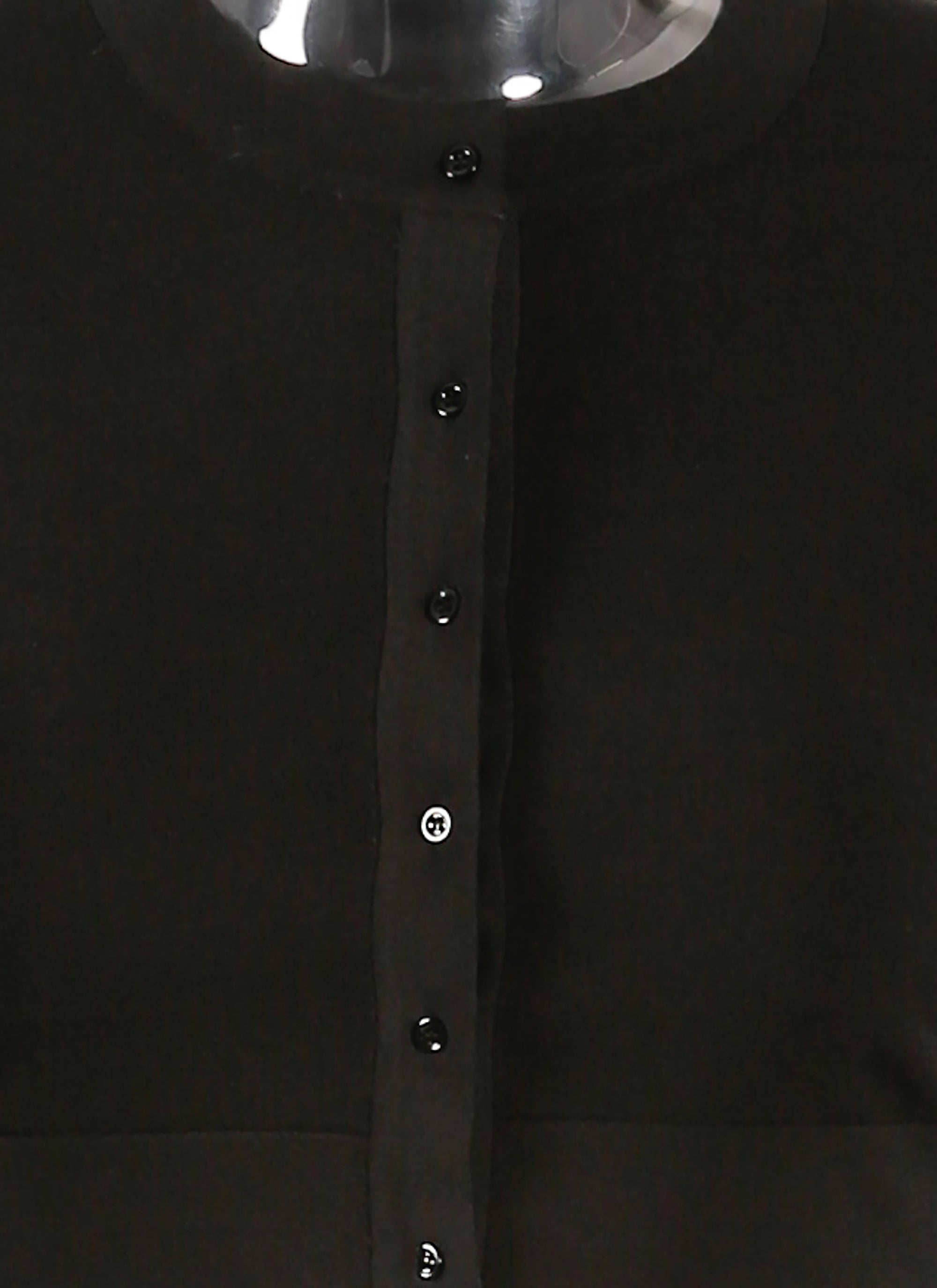 Long-sleeved knitted button-down cardigan - Charcoal Black