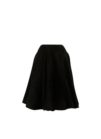 Short skirt in velvet - Black