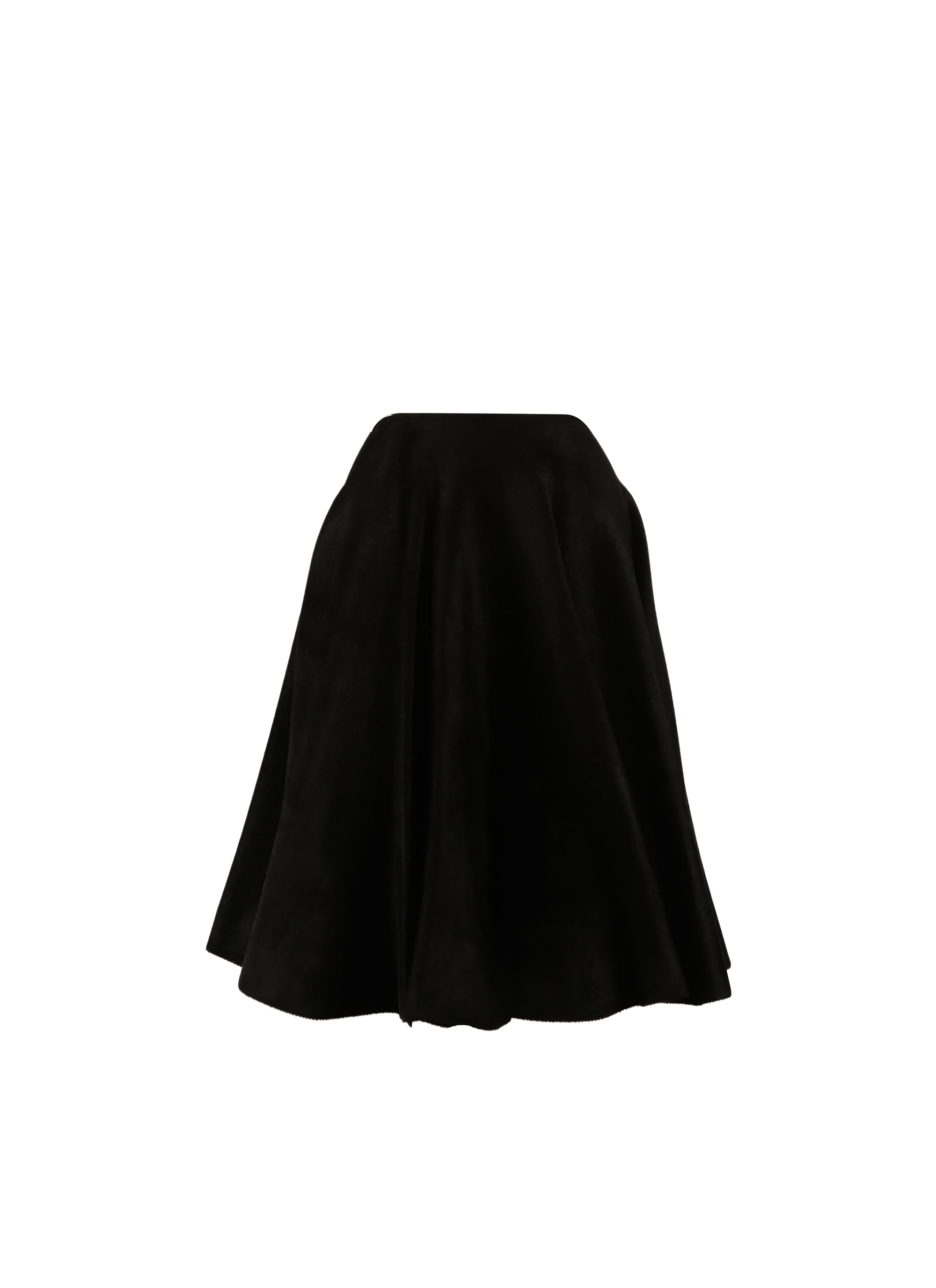 Short skirt in velvet - Black