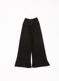 Wool Daimyo trousers - Black intense