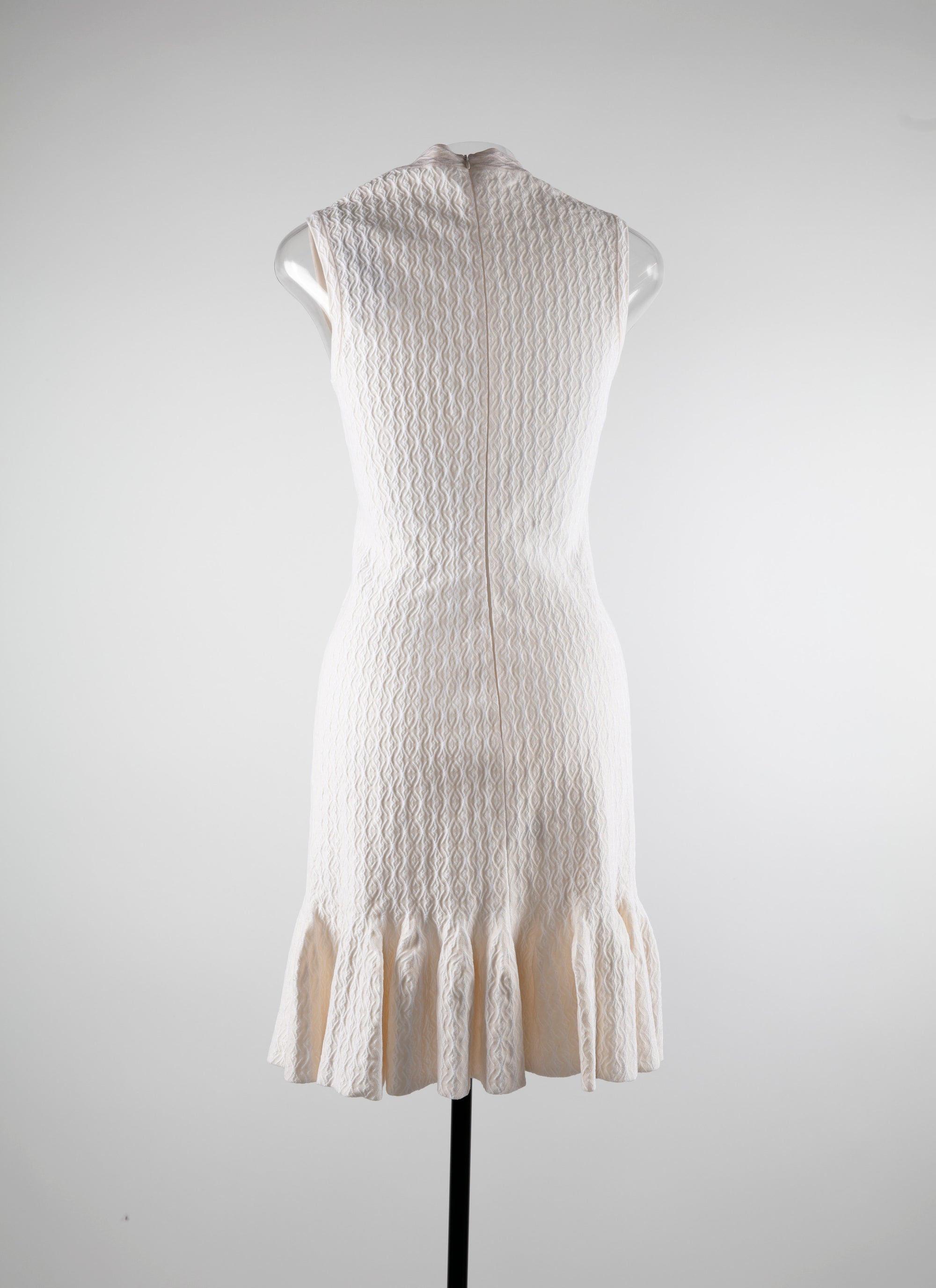 Sleeveless wool Segovie dress - White