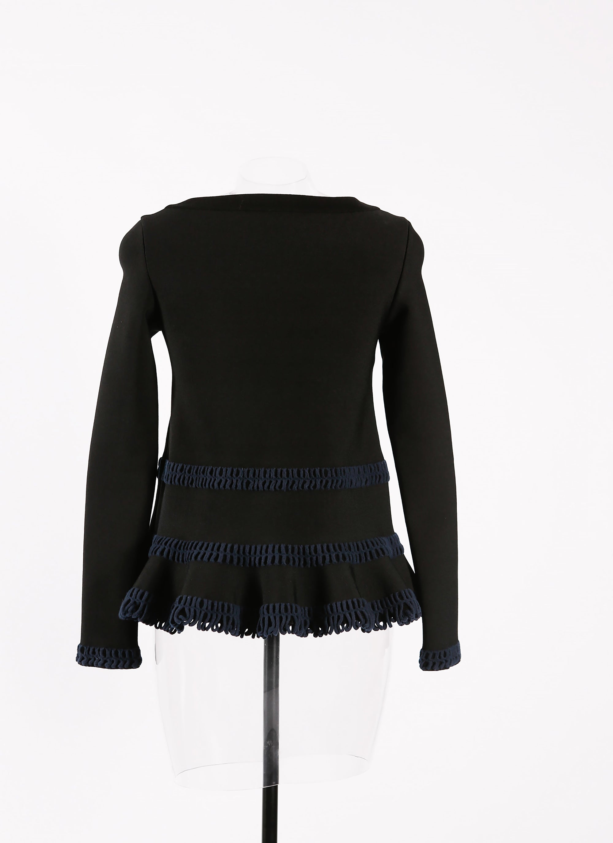 Frise long sleeve tunic - Black & Navy