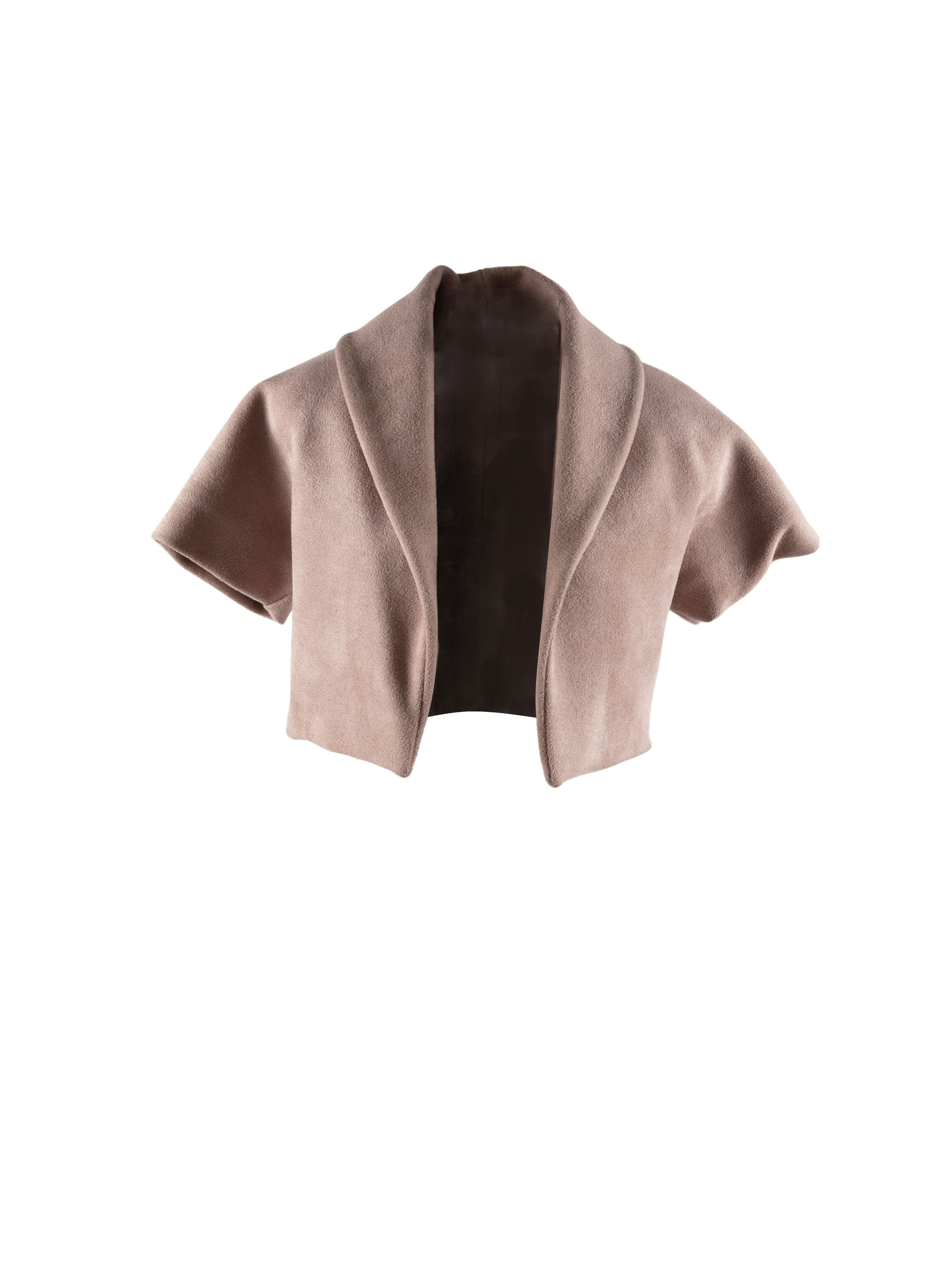 Wool short-sleeved bolero - Flesh