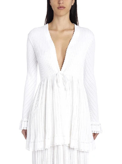 Cardigan à manches longues Falbalas en maille - Ecarlate