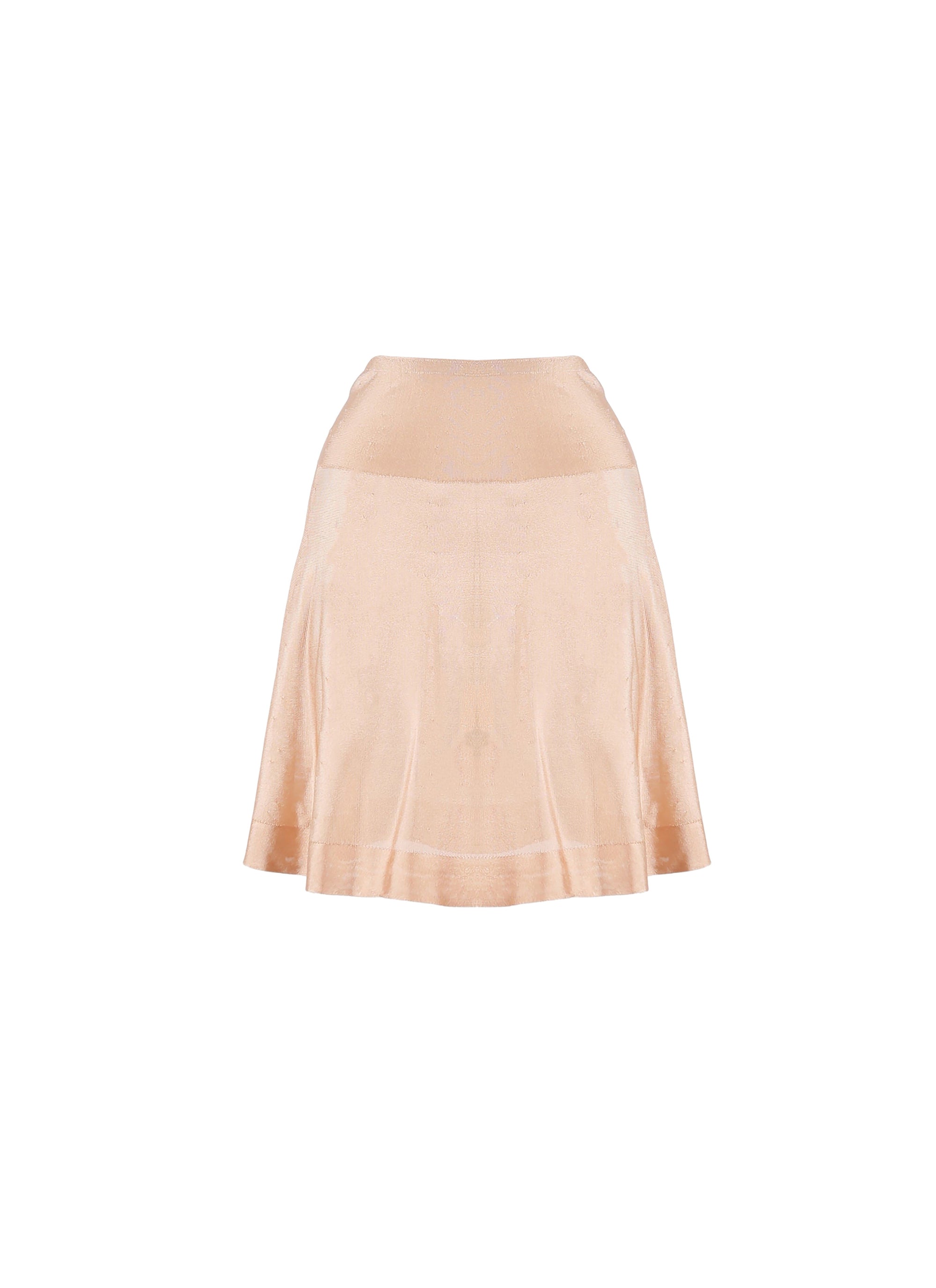 Sheer plain short skirt - Skin