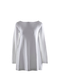 Long sleeve flowing top - Optic White
