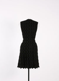 Azulejos sleeveless short dress - Black & Night
